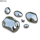Modern gold & silver metallic rock wall hanging ornaments living room