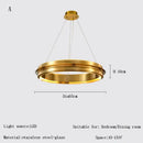 Modern gold & silver ring chandelier living room pendant light