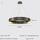 Modern gold & silver ring chandelier living room pendant light