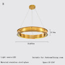 Modern gold & silver ring chandelier living room pendant light