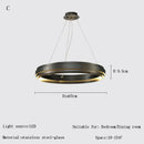 Modern gold & silver ring chandelier living room pendant light