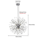 Modern gold & silver sputnik pendant light living room chandelier