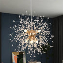 Modern gold & silver sputnik pendant light living room chandelier