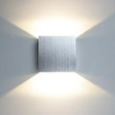 Modern gold & silver square wall lamps for bedroom