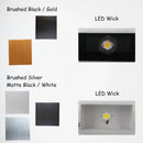 Modern gold & silver square wall lamps for bedroom
