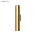 Modern gold & silver tube wall mounted sconce corridor light