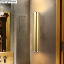 Modern gold & silver tube wall mounted sconce corridor light