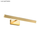 Modern gold slim rectangle vanity lighting bathroom wall light