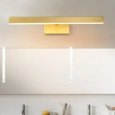 Modern gold slim rectangle vanity lighting bathroom wall light