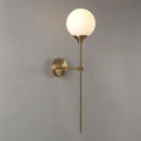 Modern gold smoked glass lampshade wall sconces bedroom light