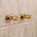 Modern gold solid brass triangle valve bathroom faucet fixture