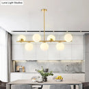 Modern gold spherical island ceiling light dining room pendant lighting