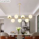Modern gold spherical island ceiling light dining room pendant lighting