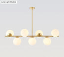 Modern gold spherical island ceiling light dining room pendant lighting