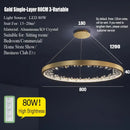 Modern gold spiral crystal led chandelier dining room light