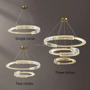 Modern gold spiral crystal led pendant chandelier dining room