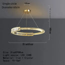 Modern gold spiral crystal led pendant chandelier dining room