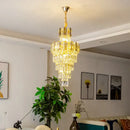 Modern gold spiral decorbites crystal chandelier staircase pendant light