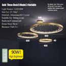 Modern gold spiral decorbites crystal led chandelier dining room light