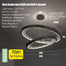Modern gold spiral decorbites crystal led chandelier dining room light