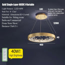 Modern gold spiral decorbites crystal led chandelier dining room light