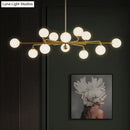 DecorBites™ Gold Metal Sputnik Pendant Lighting with White Glass Shades - Modernize Your Living Room with 6/9/12 Heads