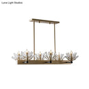 Modern gold sputnik island light crystal dining room fixture