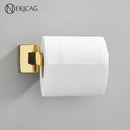Modern gold square paper holder bathroom wall mount