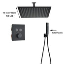 Modern gold square rainfall shower faucet mixer set bathroom