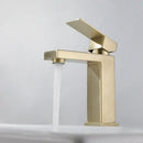 Modern gold stainless steel basin faucet bathroom hot cold mixer
