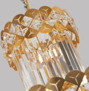 Modern gold stainless steel crystal chandelier staircase lighting