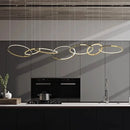 Modern gold stainless steel pendant lamp kitchen led lustre