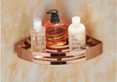 Modern gold stainless steel two tier corner shelf bathroom shower caddy