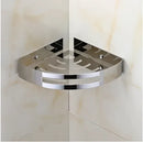 Modern gold stainless steel two tier corner shelf bathroom shower caddy