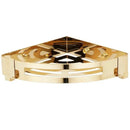 Modern gold stainless steel two tier corner shelf bathroom shower caddy