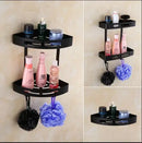 Modern gold stainless steel two tier corner shelf bathroom shower caddy