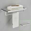 Modern gold stainless steel wall mount towel rack with bathroom shelf
