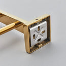 Modern gold stainless steel wall mount towel rack with bathroom shelf