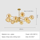 Modern gold star glass pendant light dining room chandelier