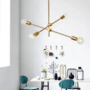 Modern gold starburst glass ball globe pendant light dining room