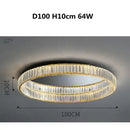Modern gold steel led dimmable crystal ceiling light bedroom fixture