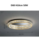 Modern gold steel led dimmable crystal ceiling light bedroom fixture
