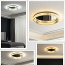 Modern gold steel led dimmable crystal ceiling light bedroom fixture