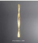 Modern gold steel led pendant light dining room crystal chandelier
