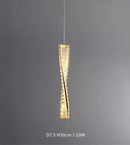 Modern gold steel led pendant light dining room crystal chandelier