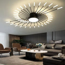 Modern gold sunburst acrylic led ceiling lights for bedroom
