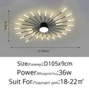 Modern gold sunburst acrylic led ceiling lights for bedroom