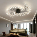 Modern gold sunburst acrylic led ceiling lights for bedroom