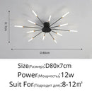 Modern gold sunburst acrylic led ceiling lights for bedroom