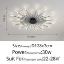 Modern gold sunburst acrylic led ceiling lights for bedroom
